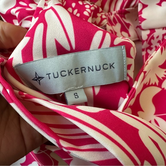 Tuckernuck Pink White Wildflower Blythe Sleeveless Floral A Line Bow Dress Sz Sm - Picture 7 of 16